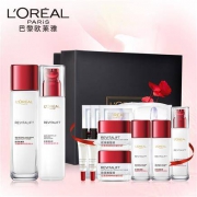 61预售：LOREAL 欧莱雅 复颜抗皱水乳护肤套装 (水+乳液 赠:乳液+眼霜*2+水*2+日霜*2+面膜*3）