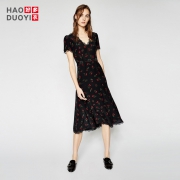 Haoduoyi A52R30285 女士中长连衣裙 79元包邮