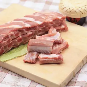 顺丰冷链包邮：5斤 晋源肉食 新鲜猪肋骨 带肉猪小排块排骨