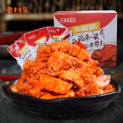 老川东 牛肉干 牛板筋麻辣味16g*20袋/盒 *4件