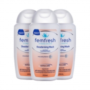 预售22点截止、61预售：femfresh 芳芯 女性护理液 加强版 250ml*3瓶 69元包邮包税（需定金10元，1号1点支付尾款）