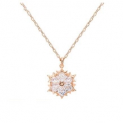 SWAROVSKI 施华洛世奇 MAGIC 镀玫瑰金色唯美雪花浪漫百搭项链 5428431