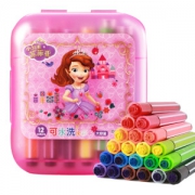 Disney 迪士尼 DM20715S 儿童可水洗六角杆印章水彩笔 12色 *5件