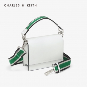 CHARLES & KEITH CK2-80671122 拼色宽肩带手提单肩包