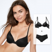 25日0点、61预售：VICTORIA'S SECRET 维多利亚的秘密 裸感无痕文胸+内裤套装 168元（需定金30元，1日付尾款）