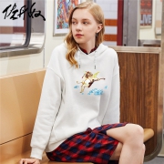 Giordano 佐丹奴 91099589 男女款印花连帽衫卫衣 59.9元