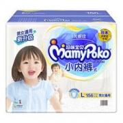 京东PLUS会员：MamyPoko 妈咪宝贝 小内裤系列 婴儿纸尿裤 L156片 *2件
