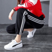 夏季薄款 木叶草 女生束脚运动裤