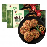 必品阁（bibigo）甜椒鱿鱼海鲜鱼饼 240g*2*8件