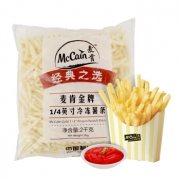 麦肯 臻选1/4细（金牌）冷冻薯条 2kg 68.9元，可低至34.4元