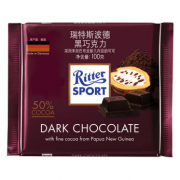Ritter SPORT 瑞特斯波德 黑巧克力 100g *10件 85元（双重优惠）