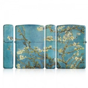 美国原机进口 Zippo 梵高名画《枝上杏花开》彩印 16孔防风打火机