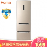 Homa 奥马 BCD-219WDT/B 三门冰箱 219升