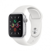 61预售：Apple 苹果 Watch Series 5 智能手表 40mm 银色表盘 白色硅胶表带