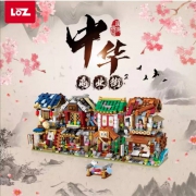京东PLUS：俐智loz 中华街景 小颗粒积木 中华街第二季4款送展示盒