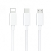 极客小K 安卓/Type-C/苹果数据线 象牙白1m 1.1元/1.6元/1.9元包邮（需用券）