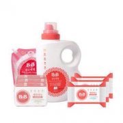 B&B 保宁 婴幼儿洗衣液套装 （1800ml+2100ml+洋槐香洗衣皂3块+甘菊香洗衣皂3块） *4件
