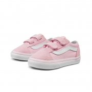 1日0点、61预告：Vans 范斯童鞋 小童Old Skool板鞋运动鞋 低帮魔术贴粉色 低至138元