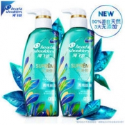 海飞丝无硅油洗发水套装350ml*2天然成分丝滑去屑控油蓬松无添加植物香氛小绿瓶清香型 王一博同款
