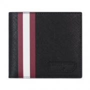 BALLY 巴利 6224360 男士黑红条纹手拿双折钱包