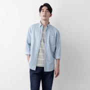 lativ 诚衣 46735 男士牛仔丹宁衫 *2件 151.3元包邮（合75.65元/件）
