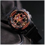 61预售： CASIO 卡西欧 G-SHOCK 航空系列 GA-100BR-1A 黑武士双显运动手表