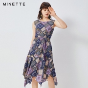 minette 30219147013 印花雪纺连衣裙 89元包邮（需用券）