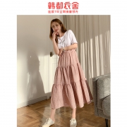 天猫 10点：韩都衣舍 JM10256 女士假两件连衣裙 126元