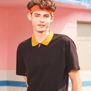 Meters bonwe 美特斯邦威 661420 男士撞色POLO衫 39元