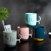 馨美 双层漱口杯 有柄漱口杯 1.9元包邮