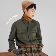 PEACEBIRD MEN 太平鸟 BWBC94107 男士双面呢夹克