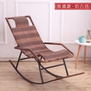 加厚仿藤编织，金属椅腿，承重300斤：艾米 中式摇椅 逍遥椅