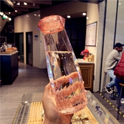 百家佳居 菱形玻璃水杯 颜色随机 1个装460ml 4.9元包邮（需用券）