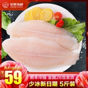 菜帮 越南进口 冷冻巴沙鱼柳 无骨去皮纯鱼肉 净重3.5斤