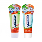 candida 儿童换牙期含氟防蛀牙膏75ml*2支 赠0-6岁薄荷味牙膏75ml 44.8元包邮（需用券）