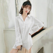 莱丝依梦 莫代尔衬衫式睡裙