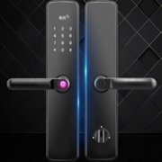 C级锁芯+防猫眼开启+不惧小黑盒：ZTE 中兴 智能指纹锁 雅典黑