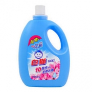 白猫10效合一洗衣液无磷3kg瓶装低泡去渍易漂洁净亮白风馨清香型 *2件