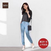 lativ 诚衣 40315 女生束脚九分裤