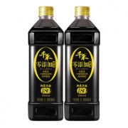 20日0点、非转基因、180天酿造：1Lx2瓶 千禾 零添加酱油