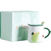 UP STYLE  悠家良品 沙漠绿植杯  带盖、勺子 450ml 19.9元包邮（需用券）