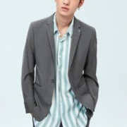 PEACEBIRD MEN 太平鸟 BWBB93101 男装羊毛混纺西服
