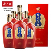 金六福宝石红50度500mL*6瓶白酒整箱婚宴用酒喜酒
