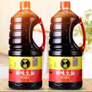 中华老字号 中坝 鲜味生抽酱油 1.8L*2瓶