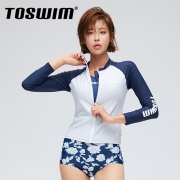 TOSWIM 拓胜 TS81120 女士长袖保守遮肚泳装 280元包邮（需用券）