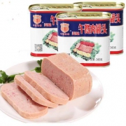 低至5.2元/罐： 中粮出品 梅林 午餐肉罐头 340g*3罐 *4件