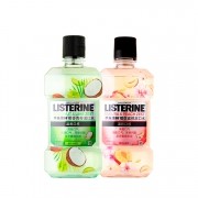 16日0点、616预告：LISTERINE 李施德林 青柠椰果漱口水 500ml+樱花蜜桃漱口水 500ml *2套 99.9元包邮（合49.95元/套）