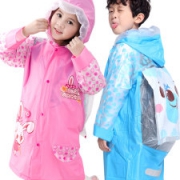 明嘉 儿童卡通雨衣 带书包位反光条