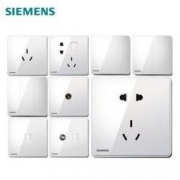 618预售： SIEMENS 西门子 睿致系列 开关插座面板 49只套餐 象牙白钛银