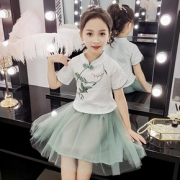 女童汉服春秋儿童古装夏装女春装公主裙洋气裙子小女孩连衣裙夏